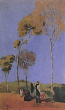 Un paseo expresionista Pinturas al óleo
